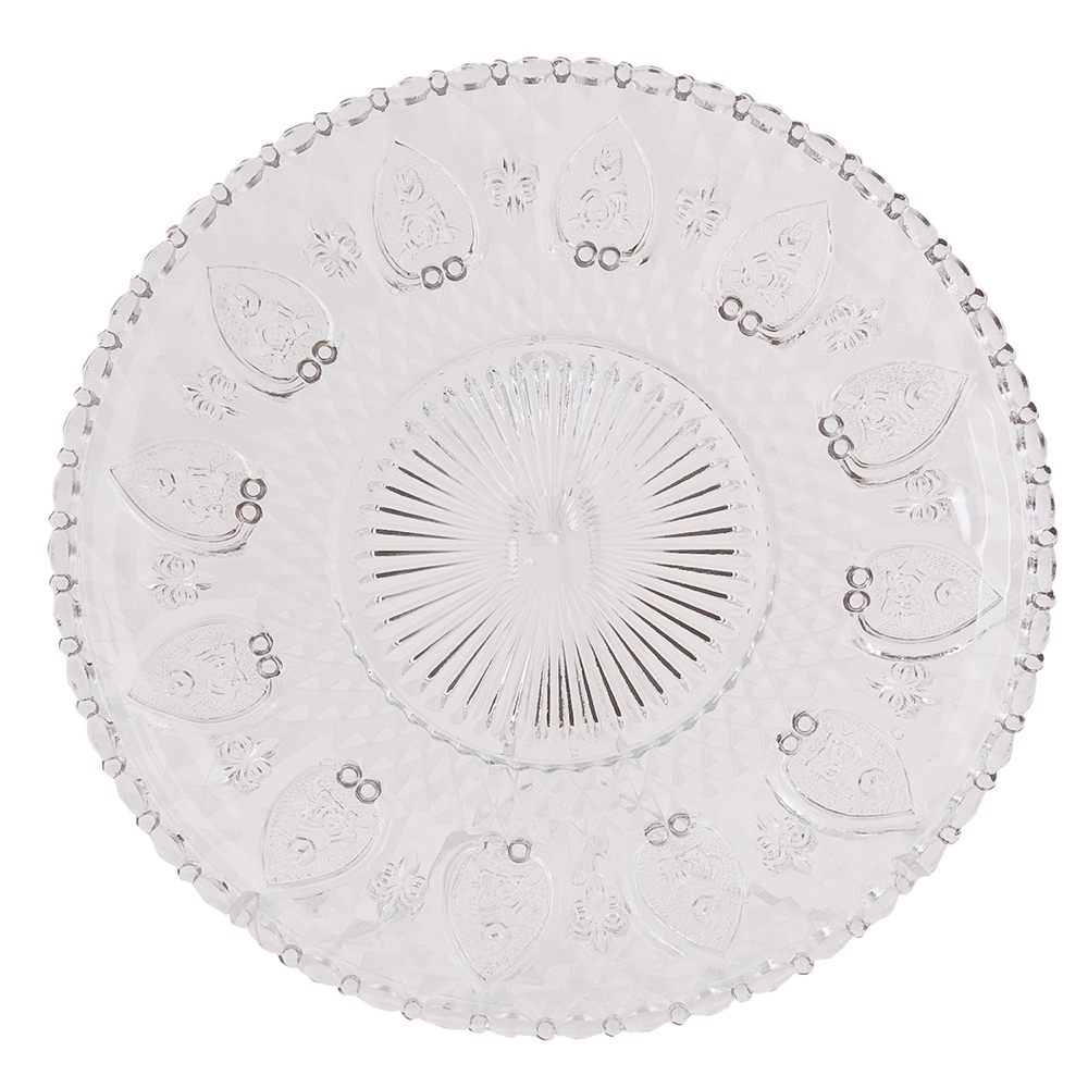 Tableware Diner Plate Transparent Ø 25x1 cm