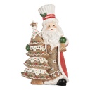 Decorazione Natalizie Babbo Natale Marrone Rosso 15x11x25 cm