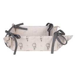 [BNS47] Breadbasket Beige Grey 35x35x8 cm