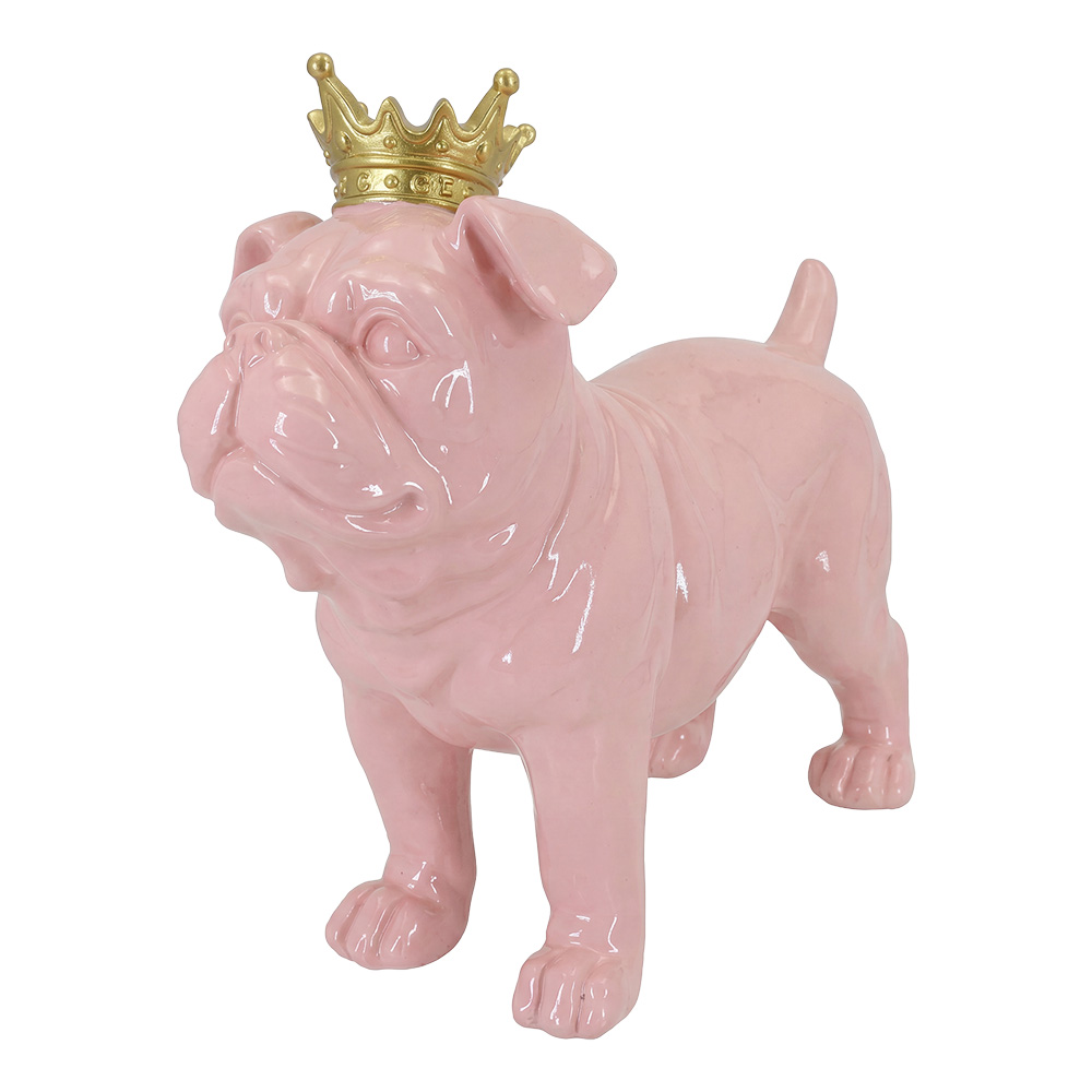 Décoration Chien Rose 35x12x26 cm