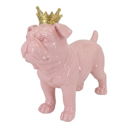 [6PR6448] Deko Hund Rosa 35x12x26 cm