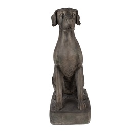 [5MG0044] Statua Cane Grigio 44x26x73 cm