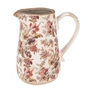 Decorative Pitcher Beige Pink 16x12x18 cm