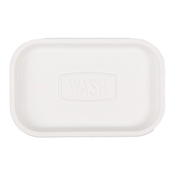 [65875] Porte-savon Blanc 16x10x3 cm