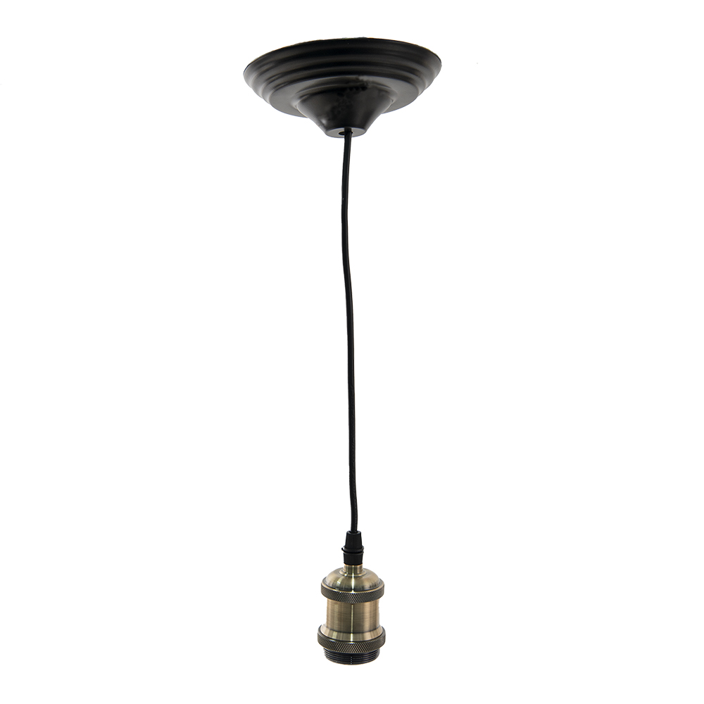 Pendentif en cordon Vert, Noir Ø 14x150 cm E27/max 1x60W