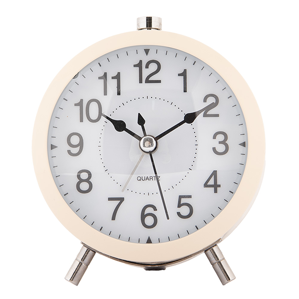 Wecker Analog Beige 10x7x12 cm / 1xAA