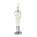 Décoration Lapin Blanc 8x7x28 cm