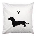 Coussin rempli Blanc Noir 45x45x4 cm