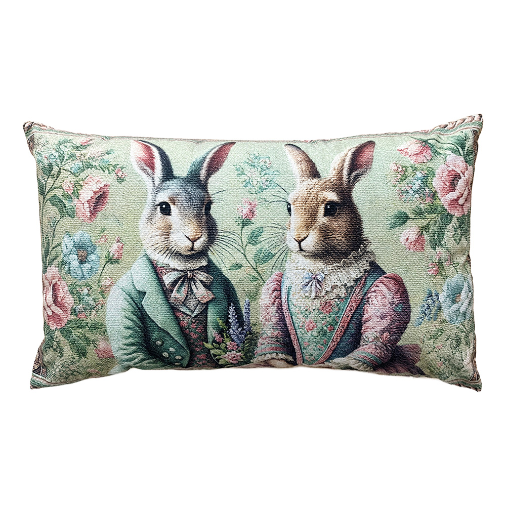 Cushion filled Green Brown 35x50x4 cm