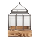 Serra Decorativa Trasparente Marrone 21x21x32 cm