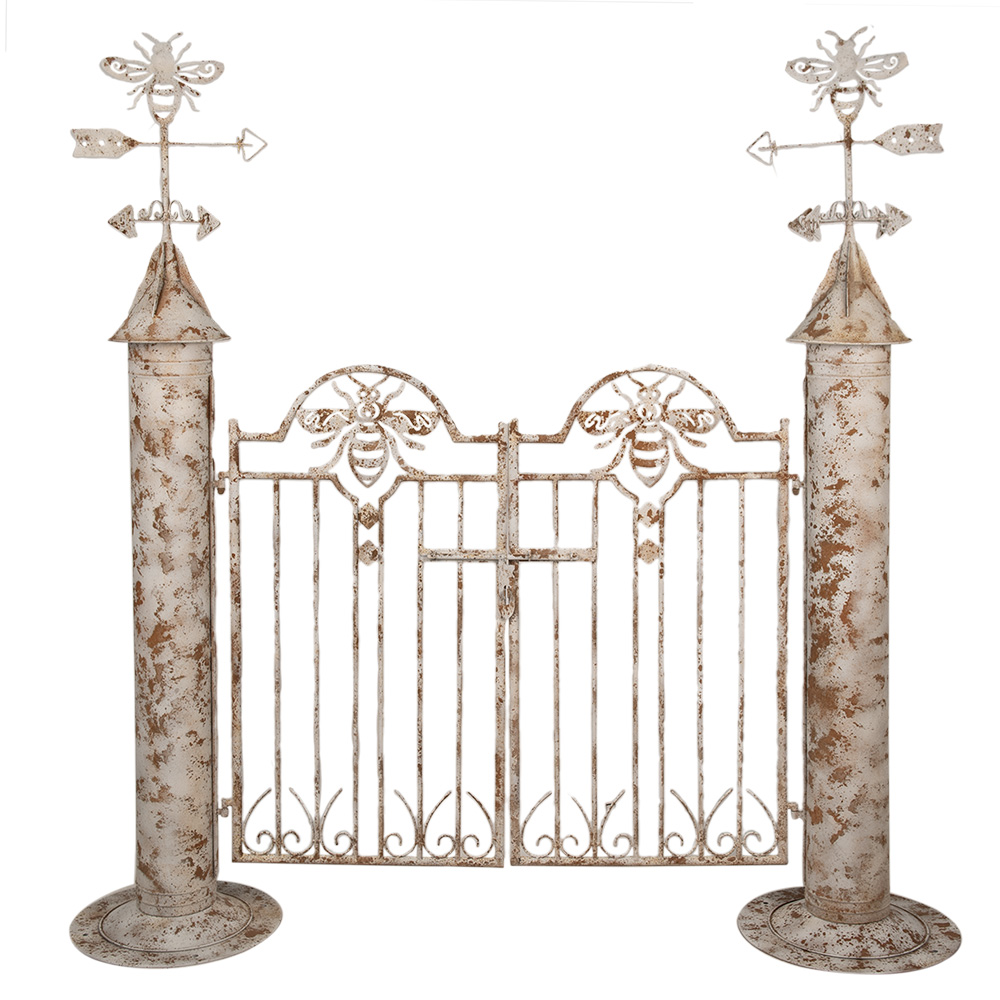 Porte de décoration Blanc Marron 164x40x172 cm