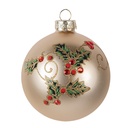 Weihnachtskugel Goldfarbig Grün Ø 8x8 cm
