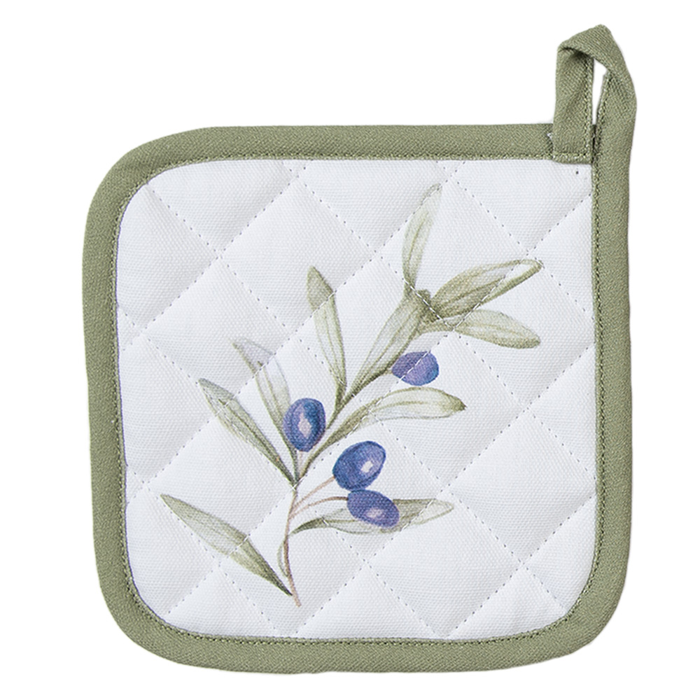 Topflappen Kind Beige Grün 16x16 cm