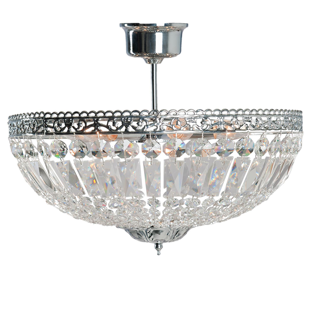 Deckenleuchte Kristall Transparent Ø 47x38 cm E14/max 6x40W