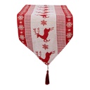 Runner da Tavola Rosso Beige 33x180 cm