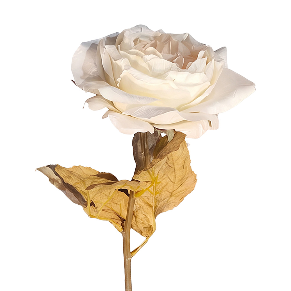 Dekorativer Zweig mit Blumen Weiß 63 cm