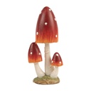 Decoration Mushrooms Red White 4x3x9 cm