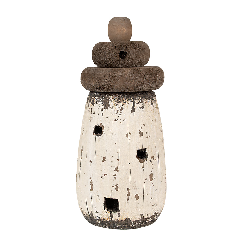 Decorazione Faro Bianco Marrone Ø 11x23 cm