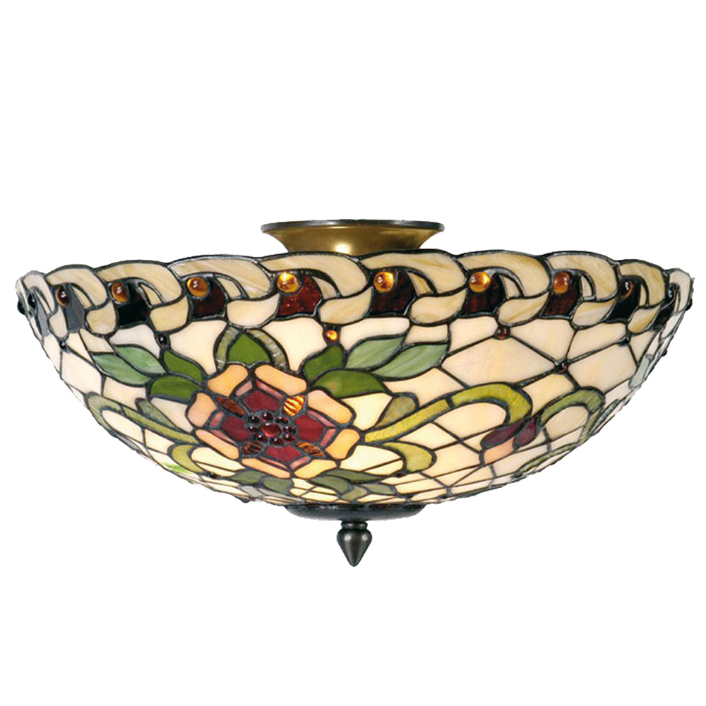 Plafondlamp Tiffany Ø 40x25 cm E14/max 2x40W