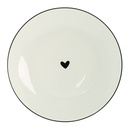 Crockery Breakfast Plates White, Black Ø 20x2 cm