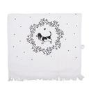 Asciugamano Ospite Bianco Nero 40x66 cm