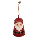 Décoration Cloche Rouge Blanc Ø 17x25 cm