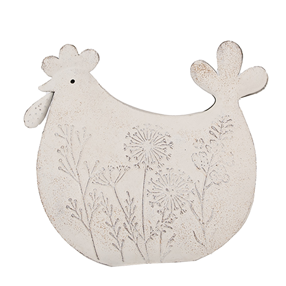 Decoratie kip 15x6x14 cm
