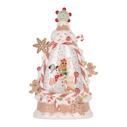 [6PR6162] Carillon la Torta con LED Bianco Rosso 14x8x24 cm / 3xAAA