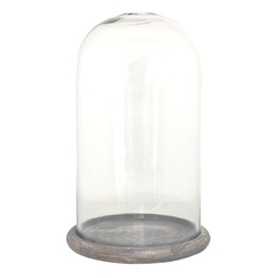 [6GL3536] Glass Cloche Transparent Ø 17x29 cm