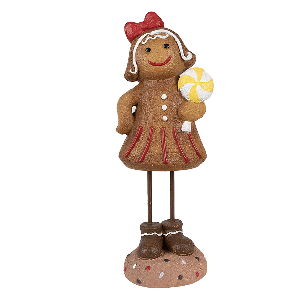 Decoratie peperkoekpop 10x8x23 cm