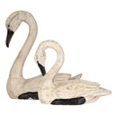 Decorazione Cigni Beige (set 2) 21x10x18 / 26x11x29 cm