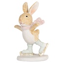 Décoration Lapin Marron Blanc 6x5x10 cm