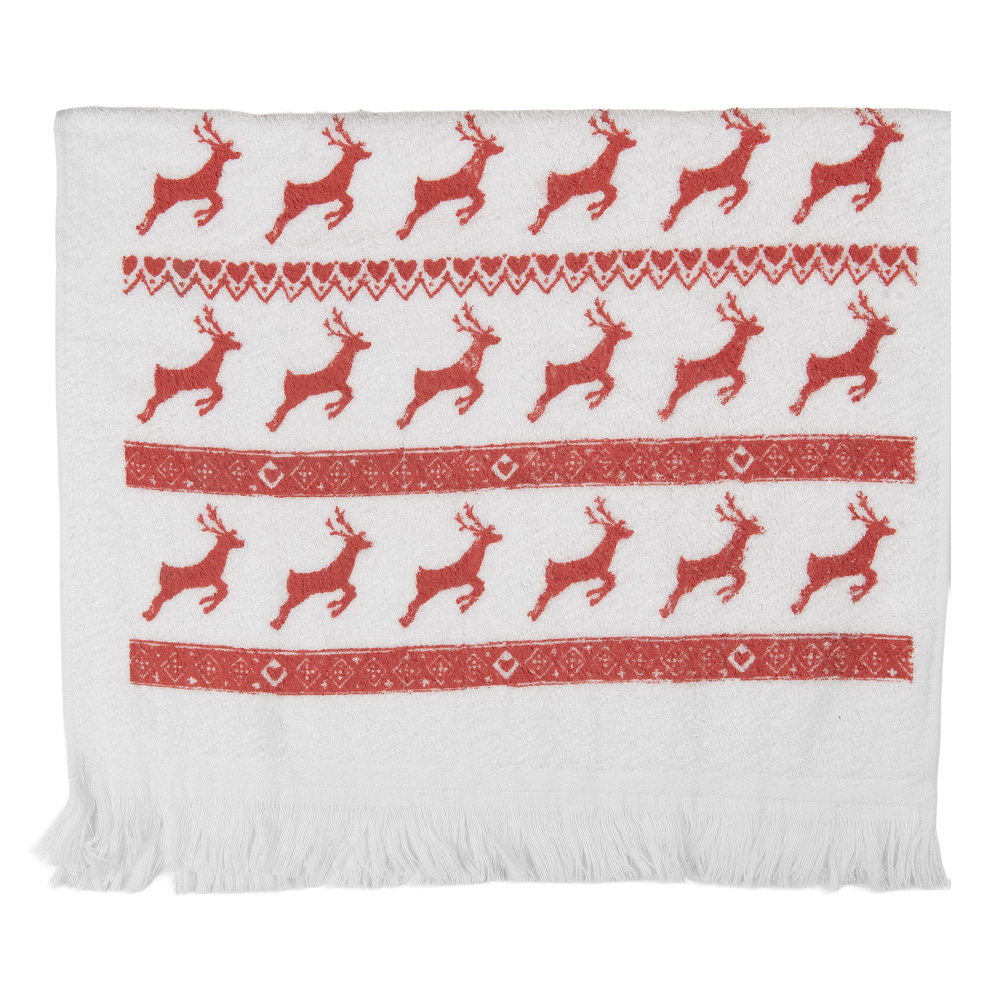 Serviette d'invité Blanc Rouge 40x66 cm