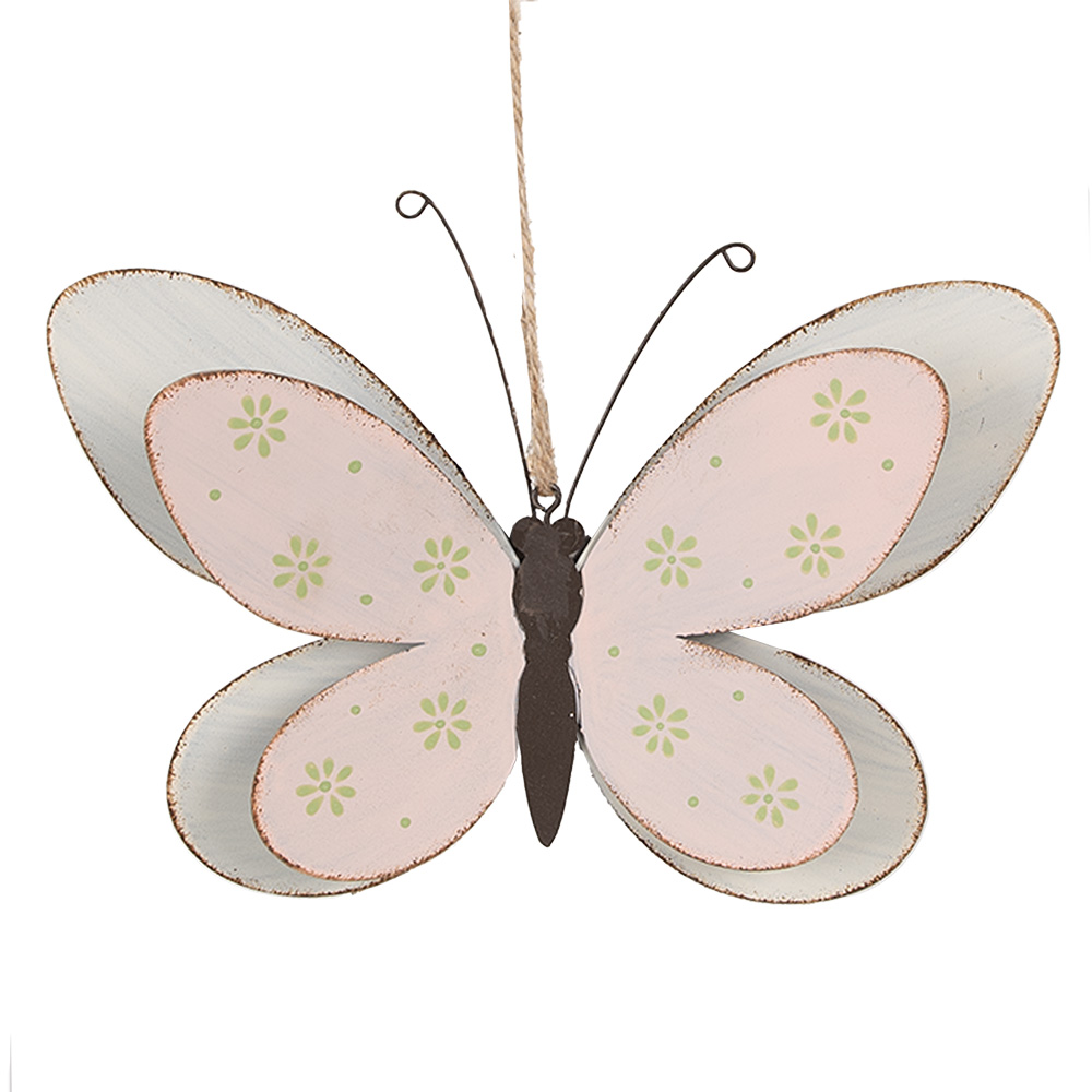 Decoratie hanger vlinder 22x4x14 cm