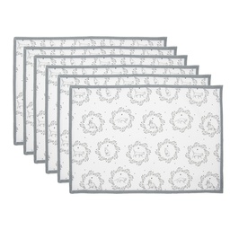 [LGC40] Tischsets (6er set) WeiB Grau 48x33 cm