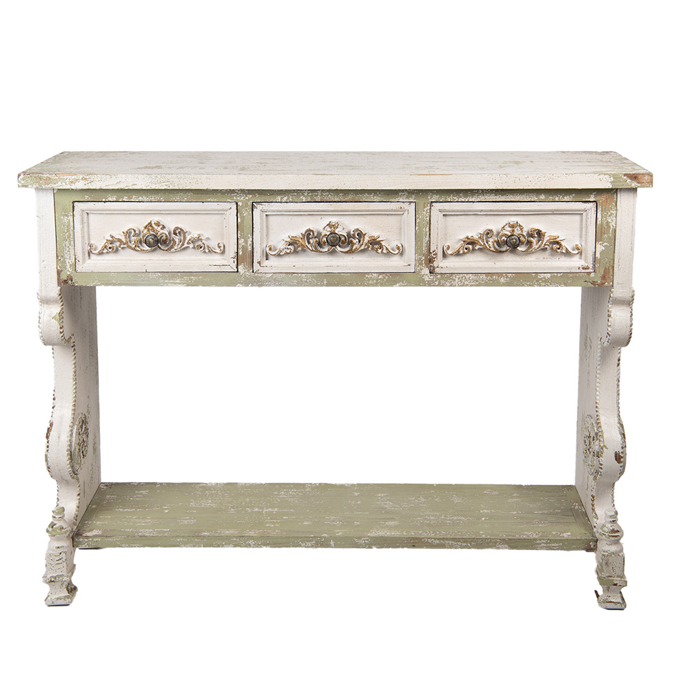 Tavolo muro Bianco Verde 129x36x99 cm