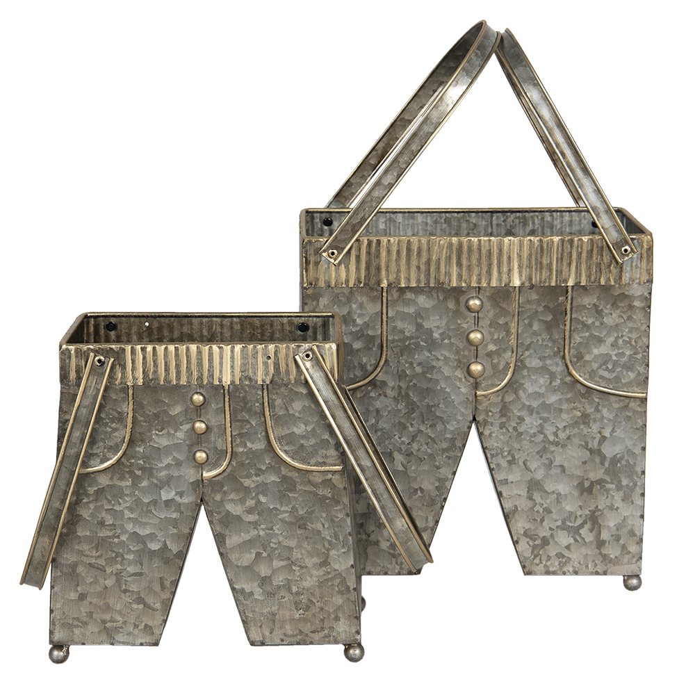 Planthouder broek (2) 28x15x30/50 / 23x12x24/43 cm