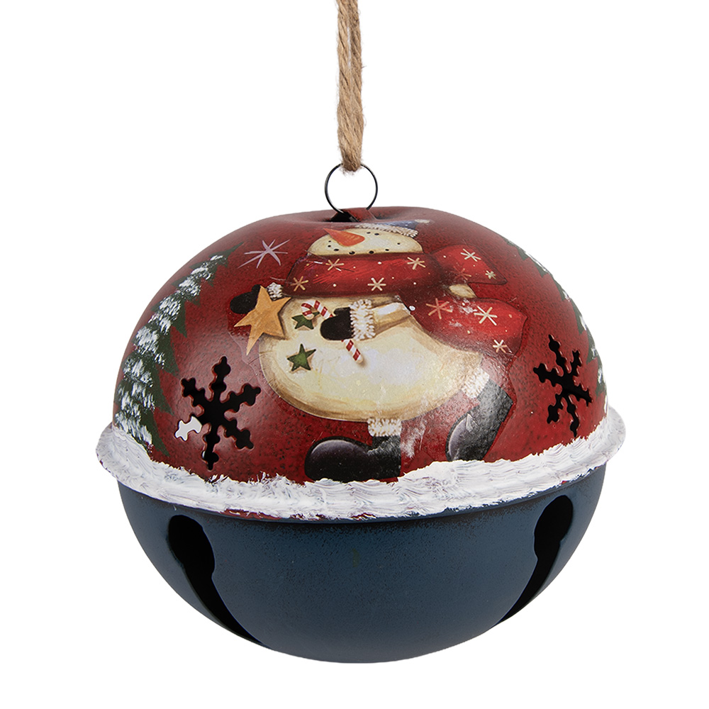 Old Fashioned Doorbel Cast Iron Bell Red Blue Ø 18x20 cm