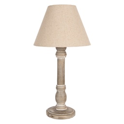 [6LMC0103] Lampada da Tavolo Marrone Beige Ø 23x45 cm E27/max 1x40W