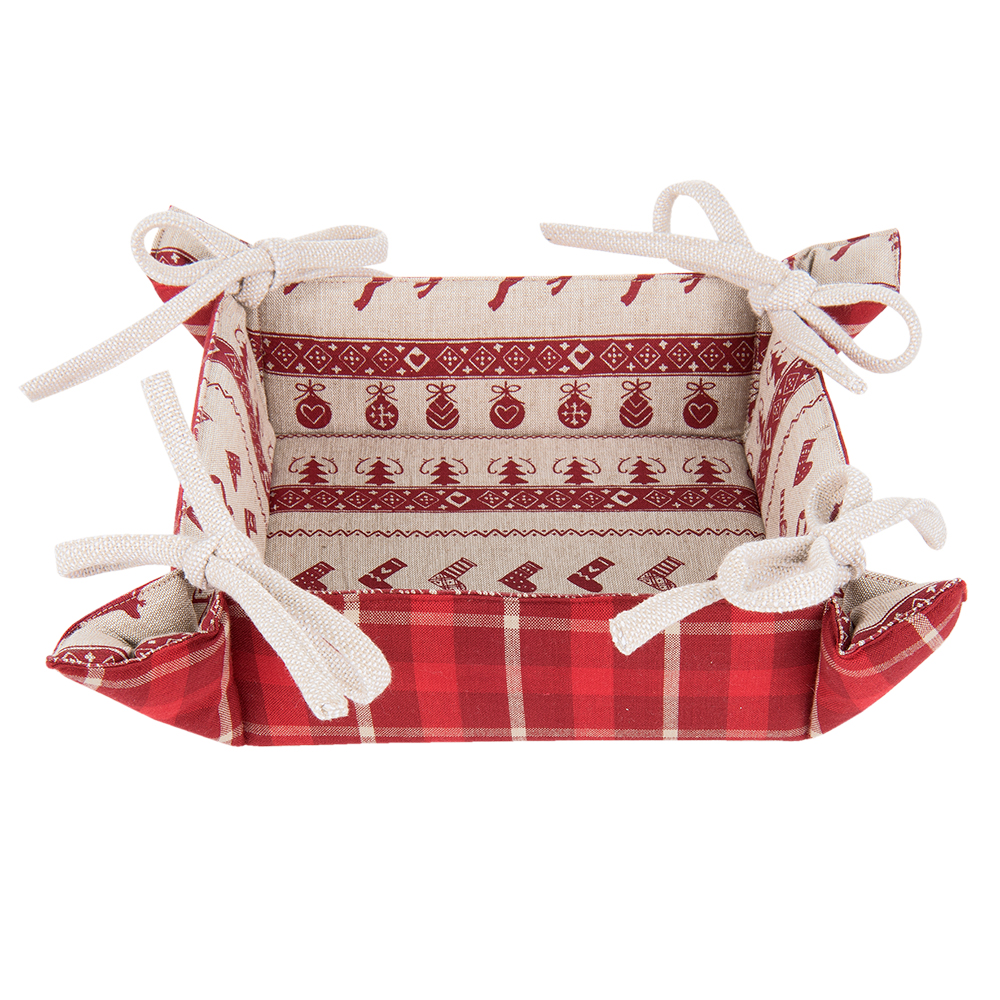 Bread Basket Red 35x35x8 cm