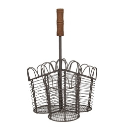 [6Y3757] Plant Stand Inside Brown 25x25x34 cm