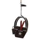 Dekoration Skilift Grau 7x7x17 cm