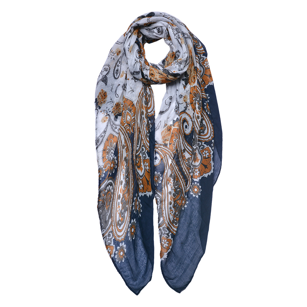 Schal Damen Muster Blau 90x180 cm