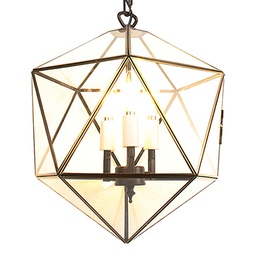 [5LL-9344] Lampada a Sospensione Trasparente 30x30x135 cm E14/max 3x40W