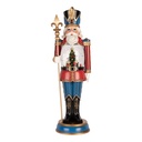 Spieldose Nussknacker mit LED Rot Blau 15x14x50 cm / 3xC