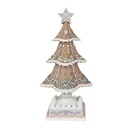 Christmas Decoration Christmas Tree Brown White 12x12x25 cm
