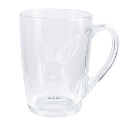 [RAEGL0006] Teeglas Transparent Weiß 11x8x11 cm / 300 ml