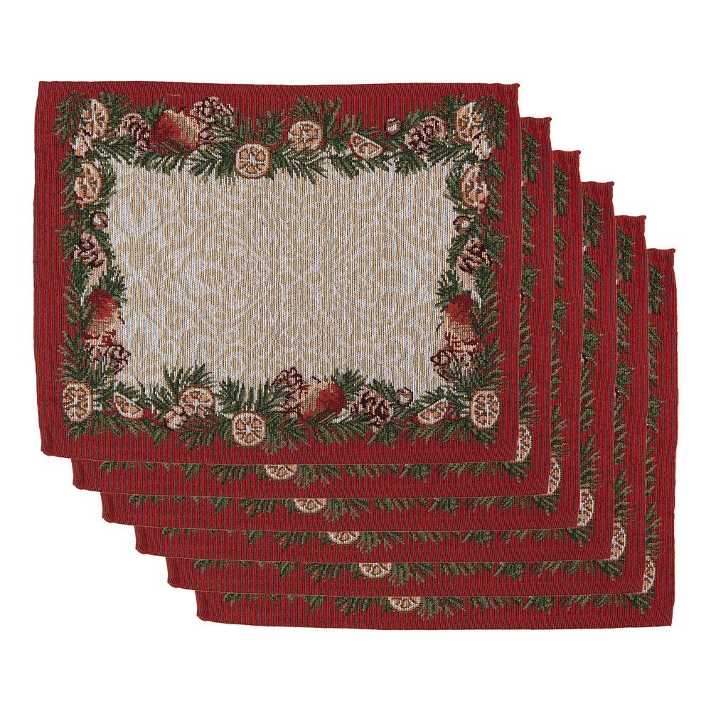 Set da tavolo sets (6) Beige Rosso 33x45 cm