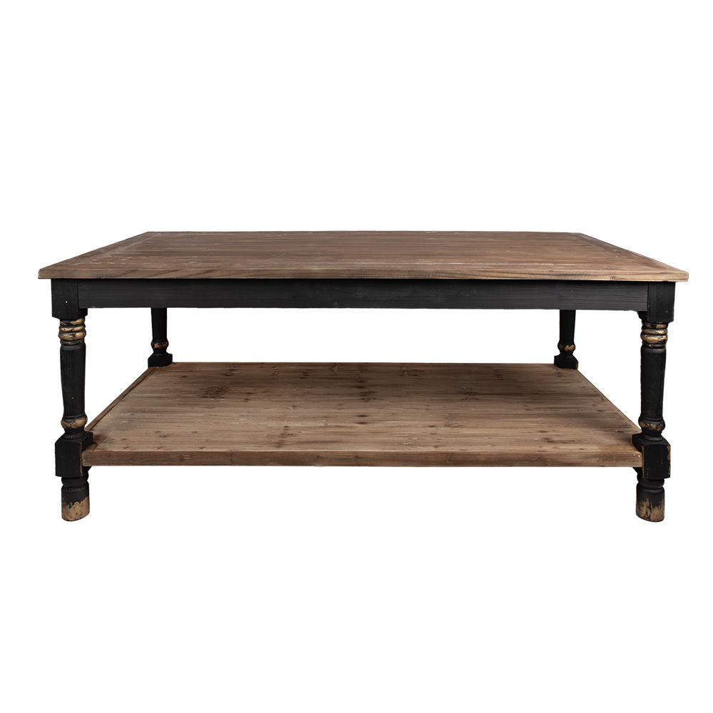 Tisch Schwarz Braun 200x100x85 cm
