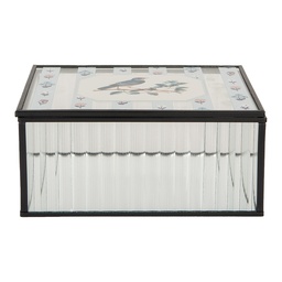 [6Y5949] Dekorative Aufbewahrungsbox Transparent 18x14x8 cm